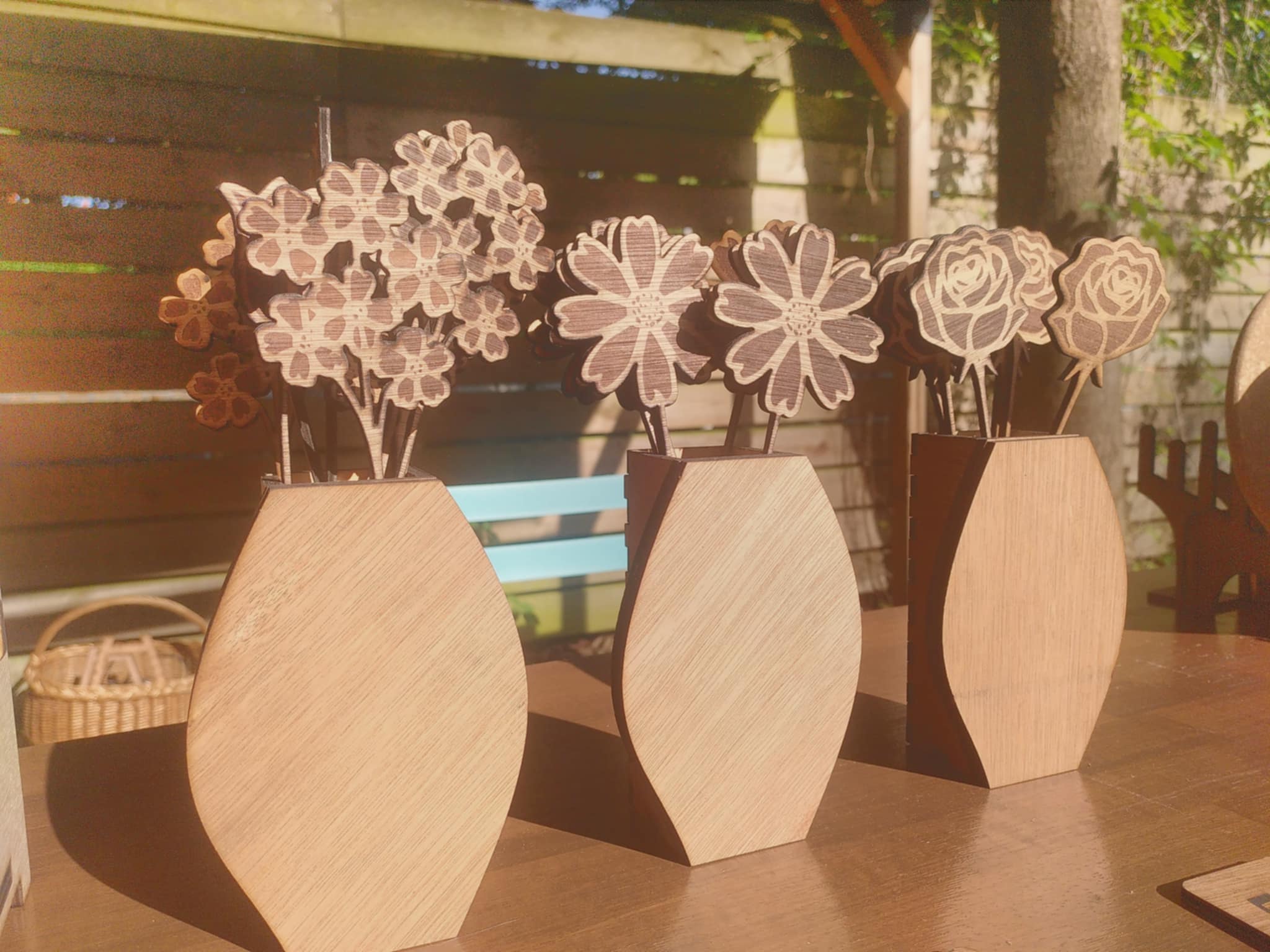 Fleurs en bois